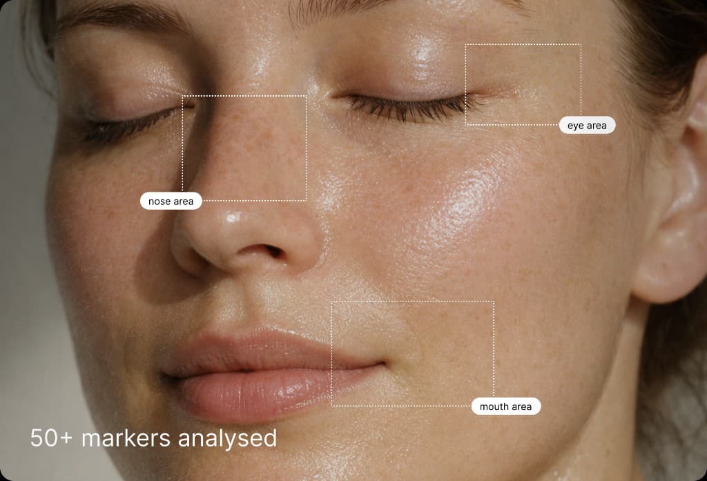 SkinAI facial landmark analysis preview