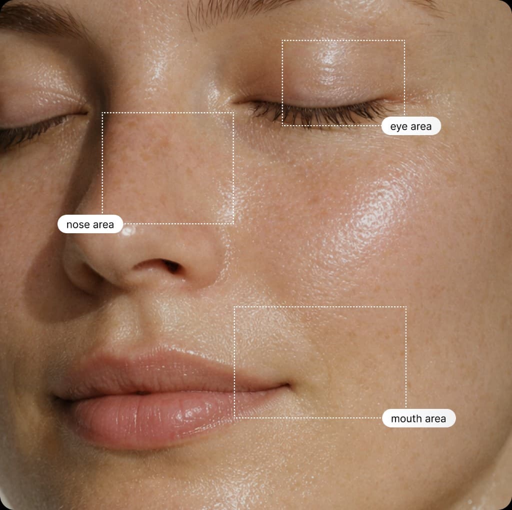 SkinAI facial landmark analysis preview